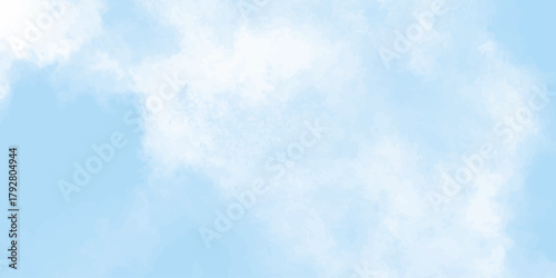 cloudy sky with color and white clouds filling the frame in an artistic watercolor painting style clouds background.