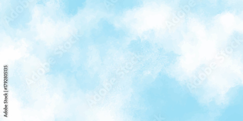 cloudy sky with color and white clouds filling the frame in an artistic watercolor painting style clouds background.