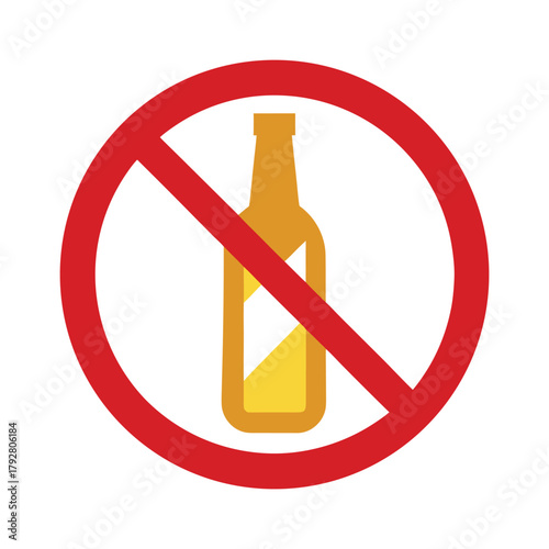 no alcohol vector art 