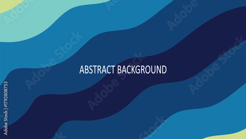 Abstract background with organic flowing wavy stripes in a harmonious blend of earthy, warm tones including deep blue, brown, beige, and yellow.