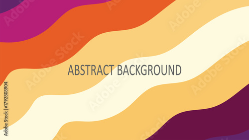 Abstract background with organic flowing wavy stripes in a harmonious blend of earthy, warm tones including deep blue, brown, beige, and yellow.