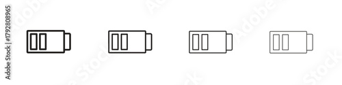 Battery icon line icon. linear style vector symbols collection on white background