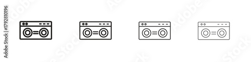 Boombox icon line icon. linear style vector symbols collection on white background