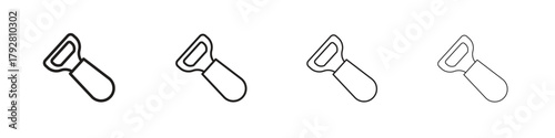 Bottle opener icon line icon. linear style vector symbols collection on white background