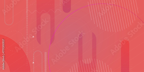 Fototapeta Naklejka Na Ścianę i Meble -  Abstract pink and orange geometric design suitable for backgrounds, wallpapers, digital art, web design, print materials, and social media graphics. Dynamic shapes composition.