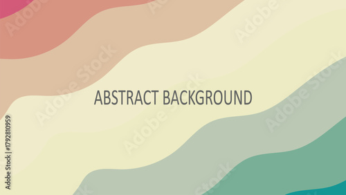 Abstract background with organic flowing wavy stripes in a harmonious blend of earthy, warm tones including deep blue, brown, beige, and yellow.