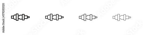 Car crankshaft icon line icon. linear style vector symbols collection on white background
