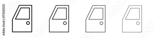 car door icon line icon. linear style vector symbols collection on white background