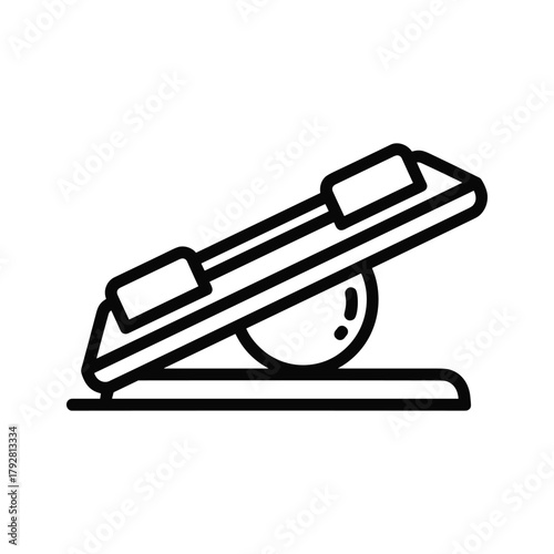 Outline drawing of a balance board