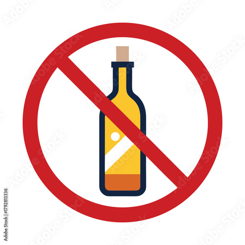 no alcohol vector art 