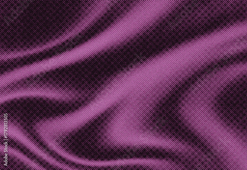 Close up of rich purple velvet fabric with soft flowing folds and subtle shimmering texture, studio shot for fashion, interior decor, and luxury textile design concepts