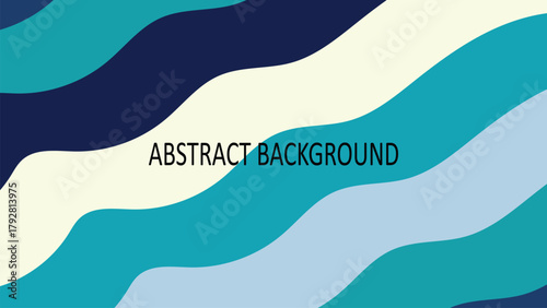 Abstract background with organic flowing wavy stripes in a harmonious blend of earthy, warm tones including deep blue, brown, beige, and yellow.