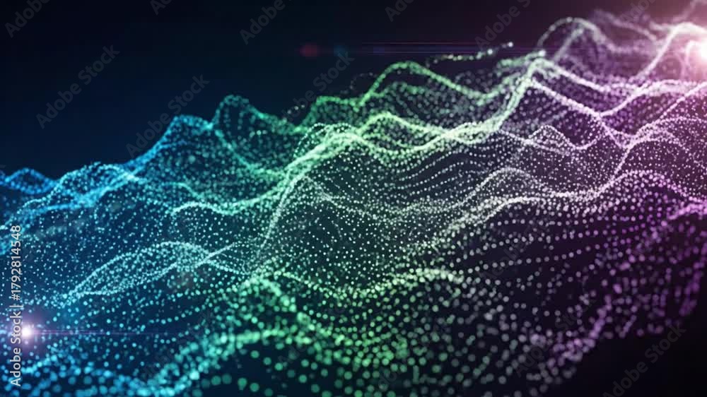 Quantum Particle Ethereal Energy Flow Background - Seamless 4K Loop
