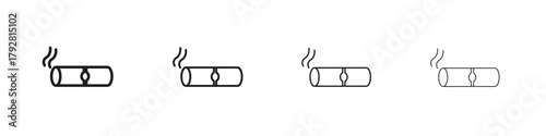 Cigar icon line icon. linear style vector symbols collection on white background