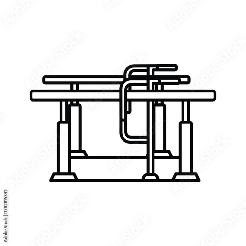 Parallel bars for gymnastics or physical therapy