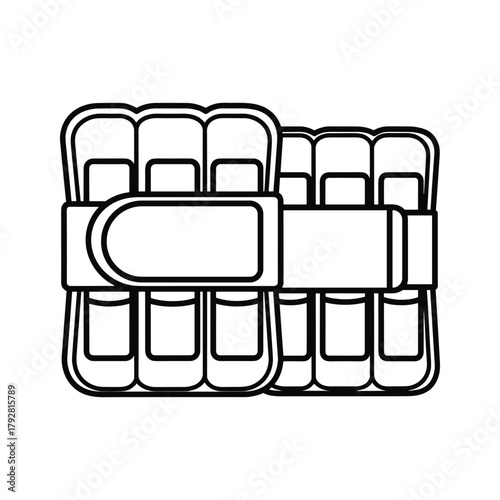 Line art icon of a set of hair rollers