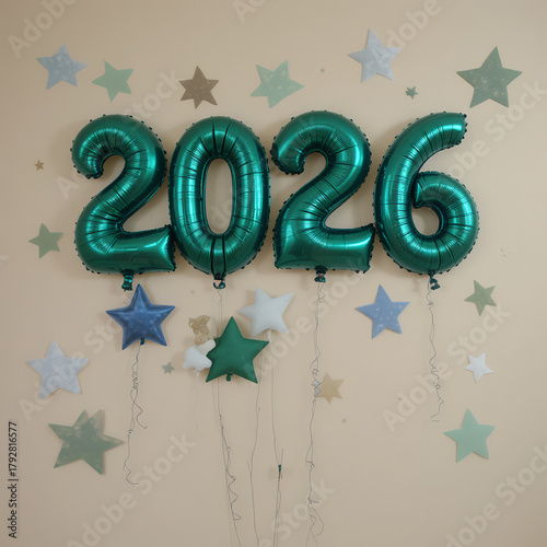  2026 festive, new year, card 