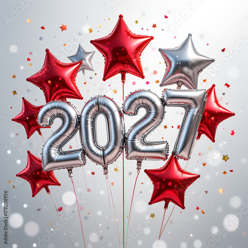  2027 festive, new year, card 