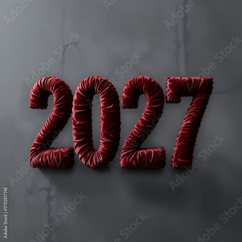 2027 festive, new year, card 