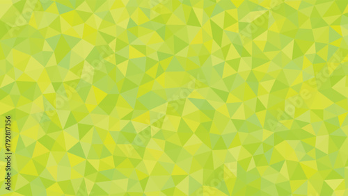 Bright Abstract Geometric Polygonal Pattern in Shades of Lime Green and Yellow background