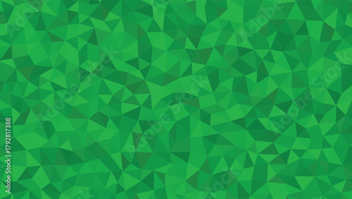 Bright Green Geometric Low Poly Triangle Pattern Background vector illustration