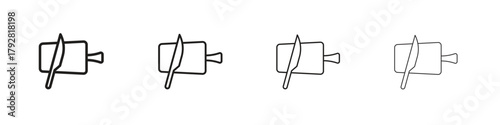 Cutting board icon line icon. linear style vector symbols collection on white background