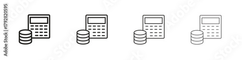 Estimate icon line icon. linear style vector symbols collection on white background