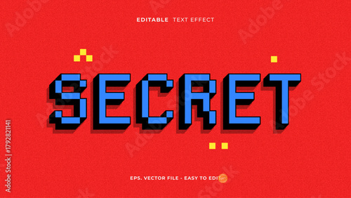 Secret Pixel 8-Bit Text Effect