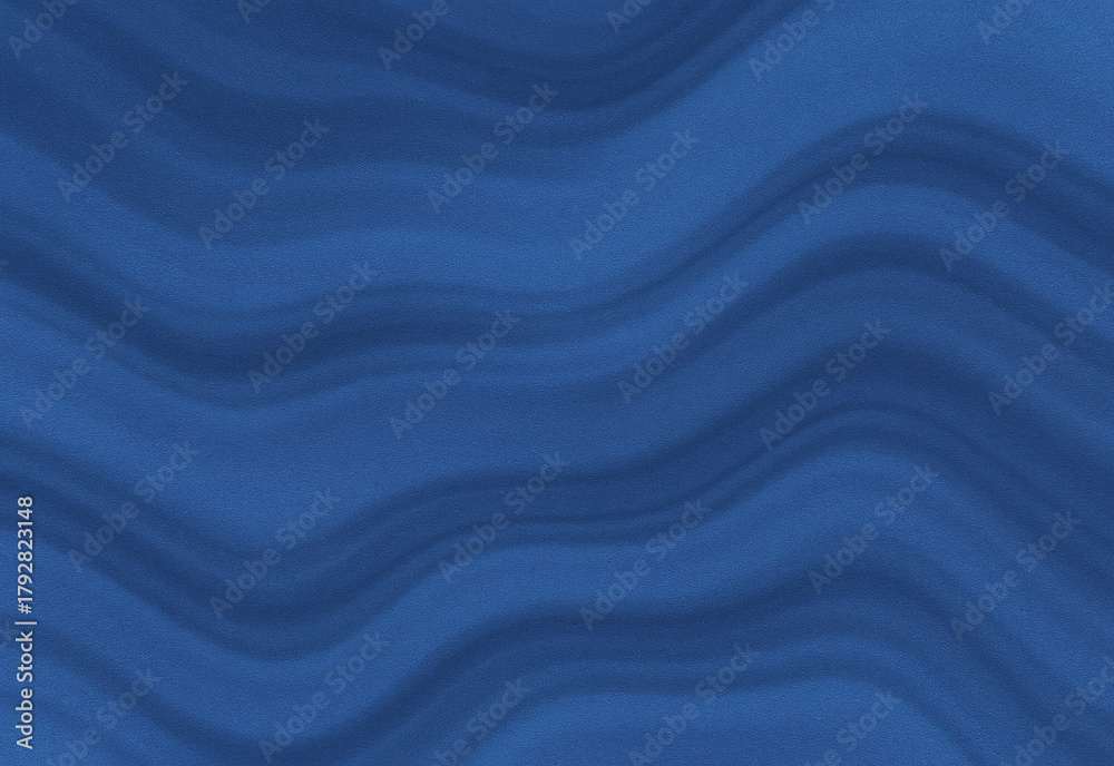 Obraz premium Close-up of rich blue textured fabric featuring flowing wave-like folds and subtle shadows, creating an abstract background suitable for graphic design, marketing materials
