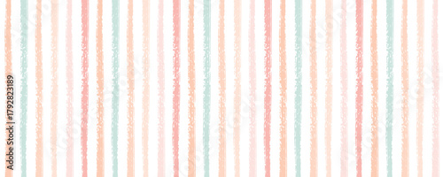Hand drawn striped pattern, pink girly stripe seamless background, for wrapping, wallpaper, textile. paint ink brush strokes. vector grunge stripes, cute baby paintbrush line backdrop