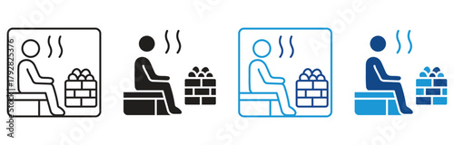 Sauna icon. Black style vector icons. Isolated sign symbol, vector illustration.
