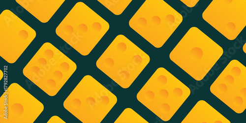 Background abstract seamless pattern diagonal orange dice