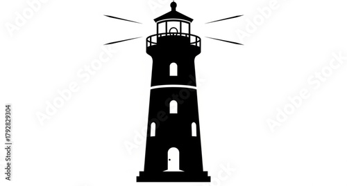 lighthouse stencil icon vector illustration
