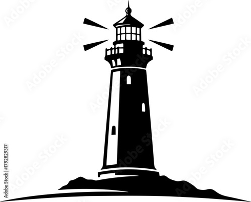 lighthouse stencil icon vector illustration

