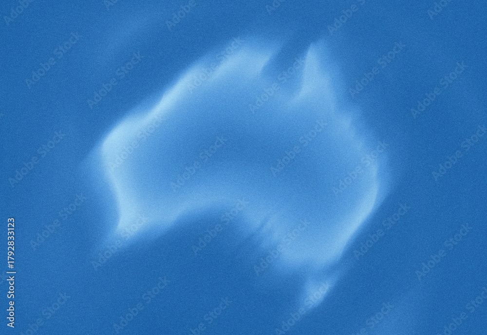 Naklejka premium Abstract blue background featuring a soft white cloud like shape with airy, ethereal textures suitable for modern designs, technology branding, and creative compositions