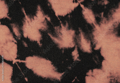 Canvas Print Close up of an abstract fabric with brown and black marbled pattern reminiscent