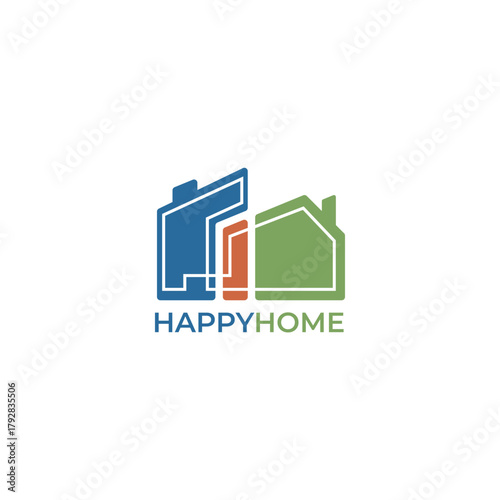 Home estate building logo design