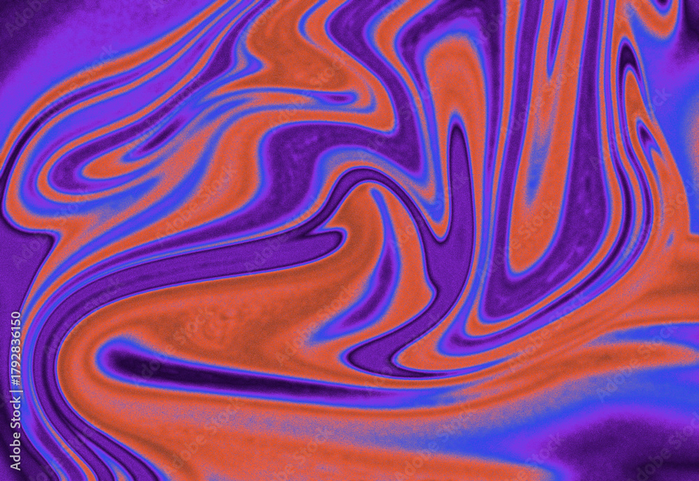 Obraz premium Vibrant abstract swirl pattern featuring flowing orange and purple waves, gradients, and dynamic textures ideal for backgrounds, design projects, and creative visuals