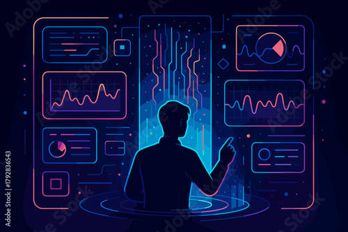 Chinese no typography interface speech punctuation futuristic cyrillic icon ai floating vector