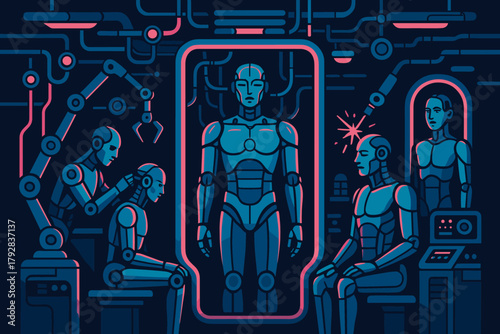 No clean laboratory numbers vector any aesthetics icon style scene balanced prototypes