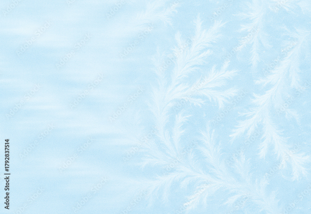Naklejka premium Abstract cool blue frost texture with delicate ice crystal patterns creating a tranquil winter background ideal for graphic design, banners, websites, branding