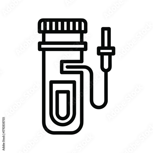 Test tube with dropper and liquid