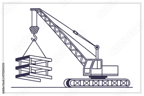 Building and Construction Industry Illustration Set Workers, Tools, and Architecture Vectors