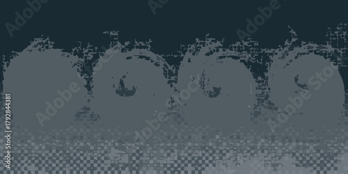 Abstract textured dark blue and gray background with a wave like pattern and pixelated lower section