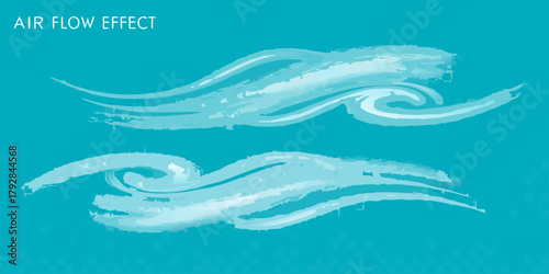Abstract representation of swirling air currents and fluid motion with a painterly effect