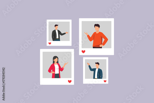 community concept. colored flat vector illustration isolated