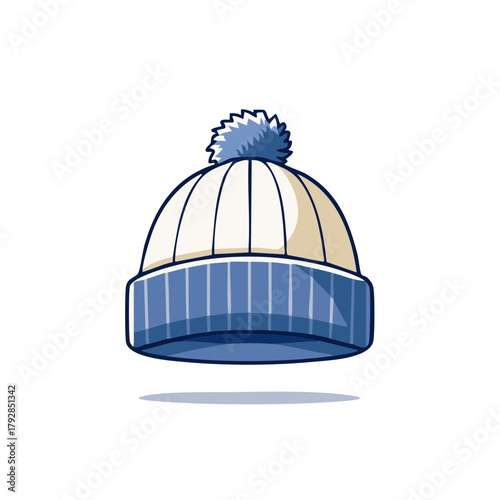 Cartoon Winter Hat with Pom Pom: Cute Seasonal Headwear for Cold Weather Protection