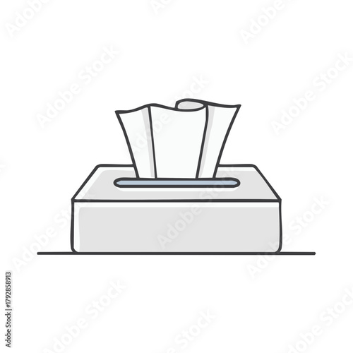 Box of tissues or wipes icon vector illustration for hygiene product concept