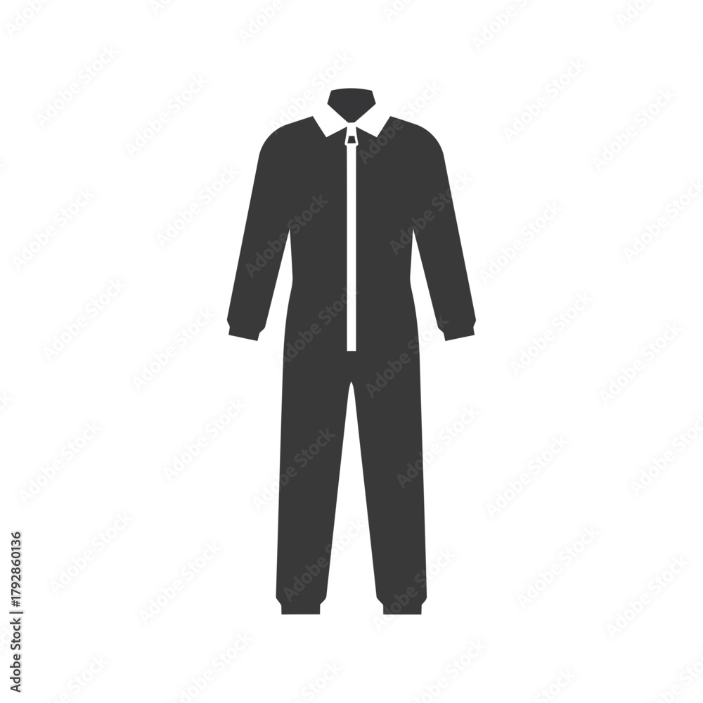 Fototapeta premium A dark grey icon of a full body suit