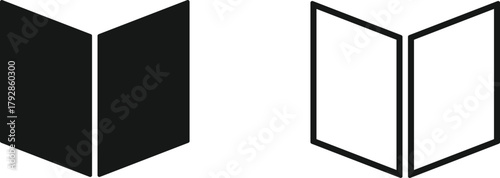 book icon set. Education, Reading, and Knowledge symbols. Library and E-reader sign. Storytelling, Research, and Content Management Symbol Collection